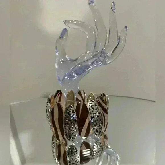 💟💎Women’s Vintage metal  & glass bracelet - Picture 7 of 12